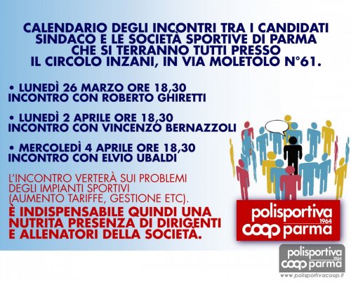 incontro con candidati Sindaco di Parma.
