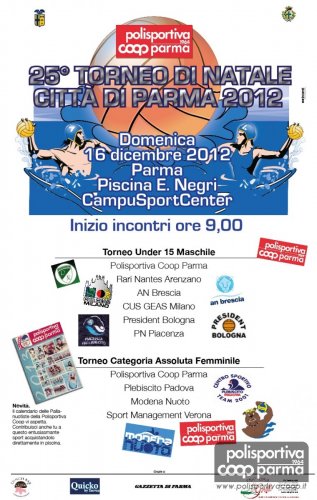 La locandina del 25° Torneo di Natale città di Parma