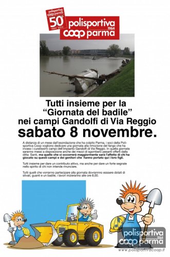 Tutti insieme per la  “Giornata del badile” nei campi Gandolfi di Via Reggio sabato 8 novembre.